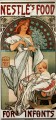Nestlé alimentos para bebés 1897 Art Nouveau checo distintivo Alphonse Mucha